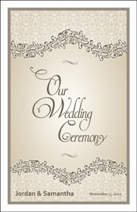 Wedding Program Cover Template 4A - Version 4